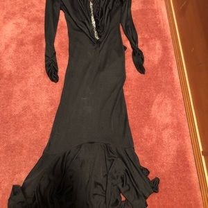 Long black evening dress